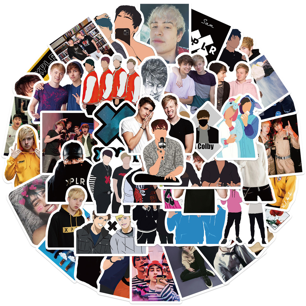 

10/30/50pcs Sam and Colby Graffiti Stickers For Suitcase Skateboard Laptop Luggage Phone Car Styling DIY Pegatinas