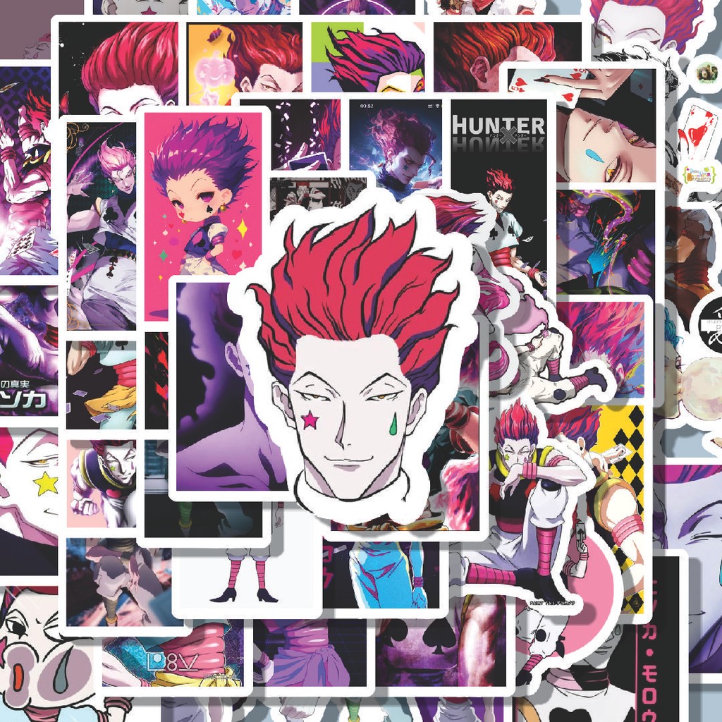 

100PCS Lucu Stiker Anime Hisoka Hunter x Hunter Stiker Aesthetic Stiker Anti Air Stikers Berperekat Waterproof sticker decal buat Motor Helm Buku Journal Koper Casing HP Laptop Botol Minum Hadiah anak