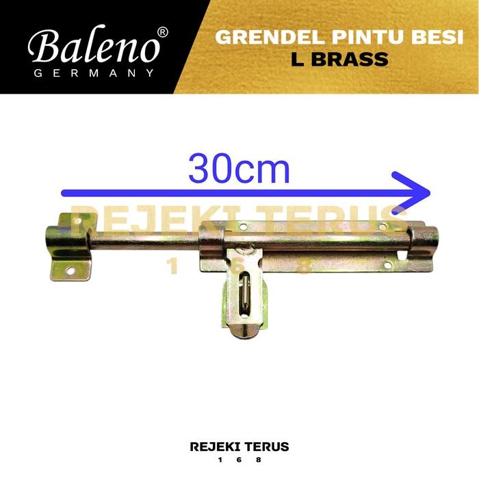 Grendel Pintu Besi L BRASS / Kunci Pagar Besar Selot Jendela Slot Kuat