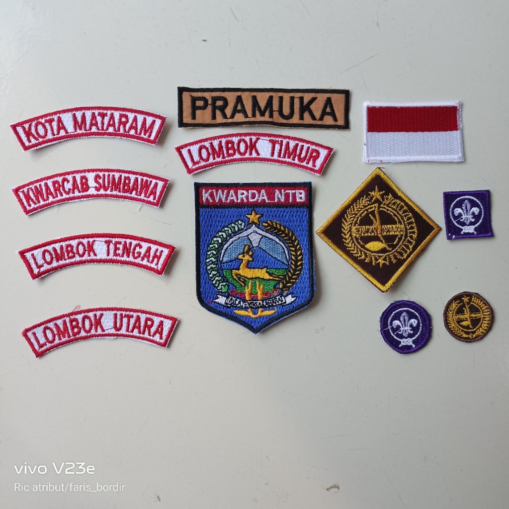 BET BORDIR PRAMUKA KWARDA NTB,BED PRAMUKA KWARDA NTB LOGO SEKOLAH NUSA TENGGARA BARAT KWARDA NTB TER