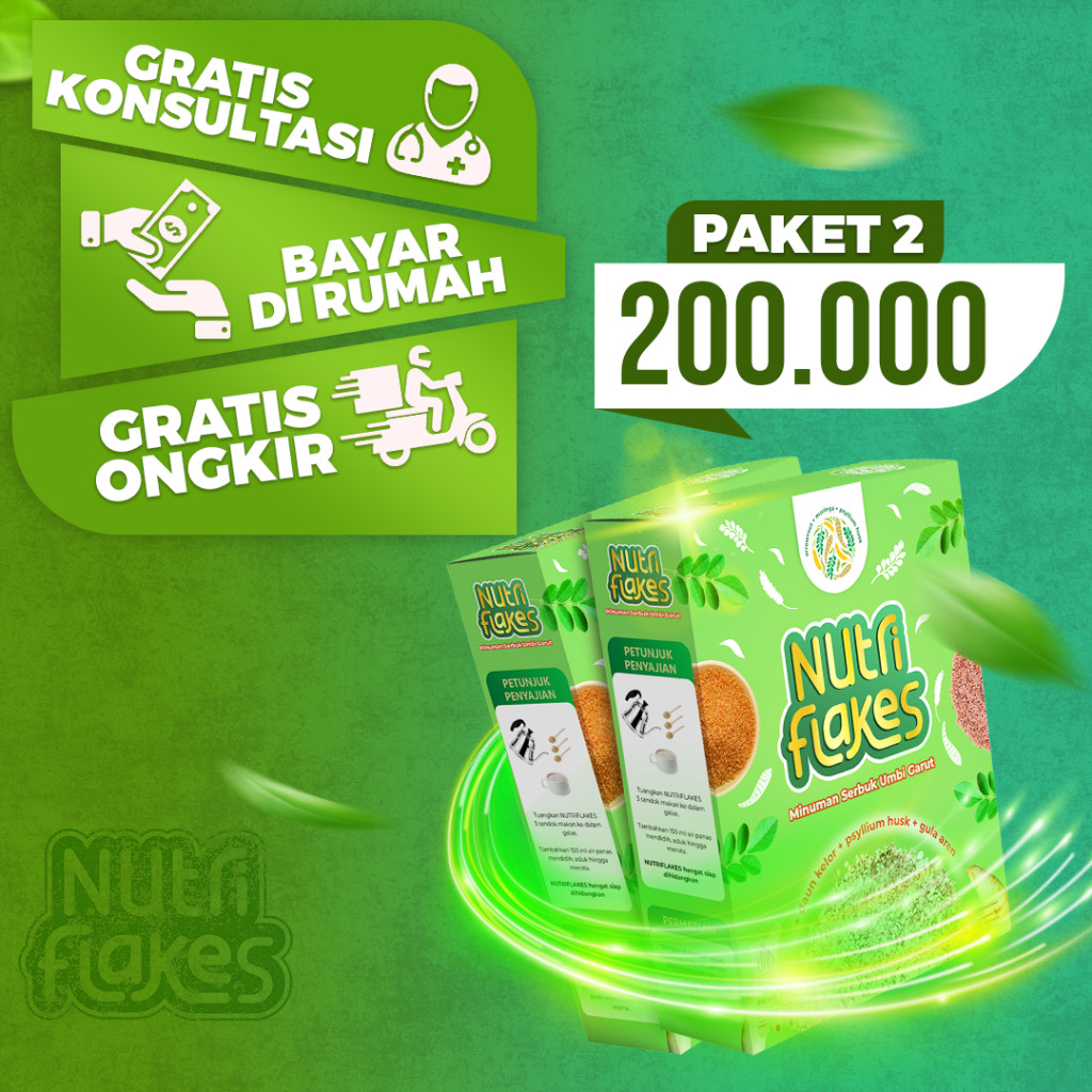 

Nutriflakes Sereal Umbi Garut 2 Box – Atasi GERD, Maag & Lambung Tanpa Obat Kimia