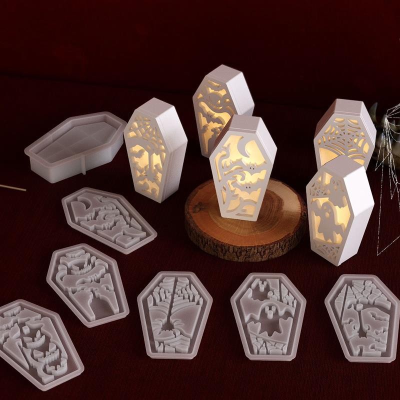 

New Halloween Ornaments Pumpkin Silicone Candle Mold DIY Ghost Bat Soap Crafts Making Molds Plaster Resin Mould Home Decor Tools