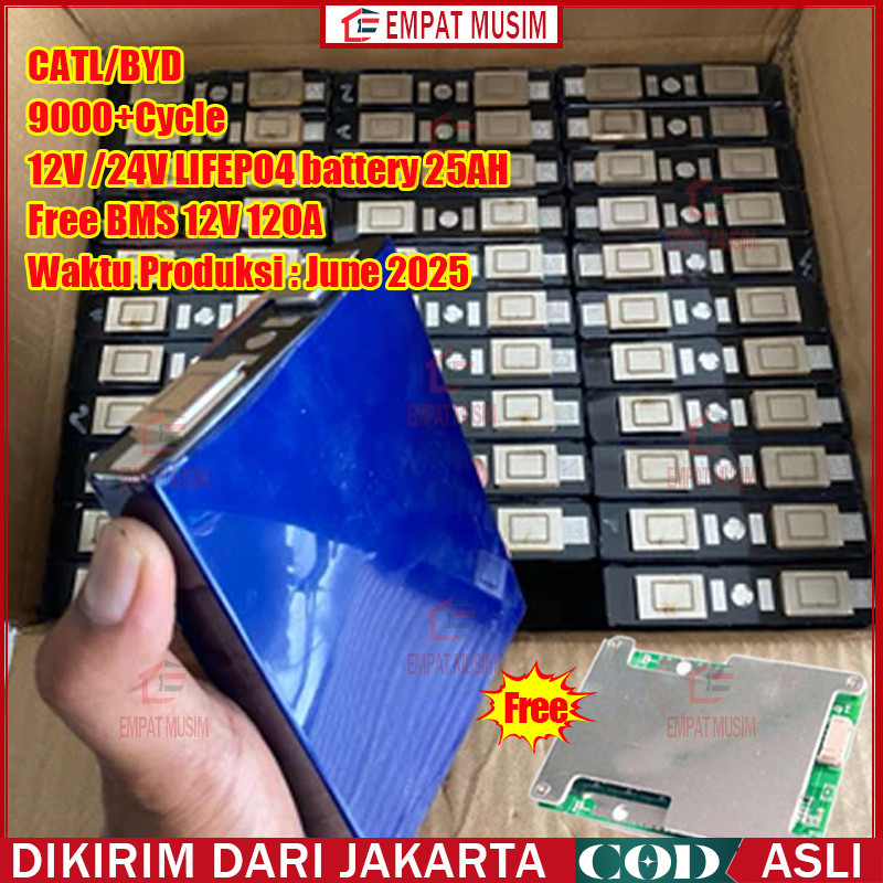 2025 Baterai UPS WATERPROOF BMS lifepo4 Baterai12V【30Ah/120ah CATL/BYD Baru Lifepo4 Baterai】3.2V 25a