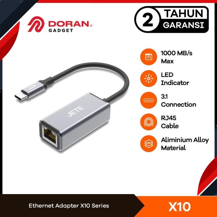 USB HUB LAN to Type C JETE X10 Adapter LAN to Type C