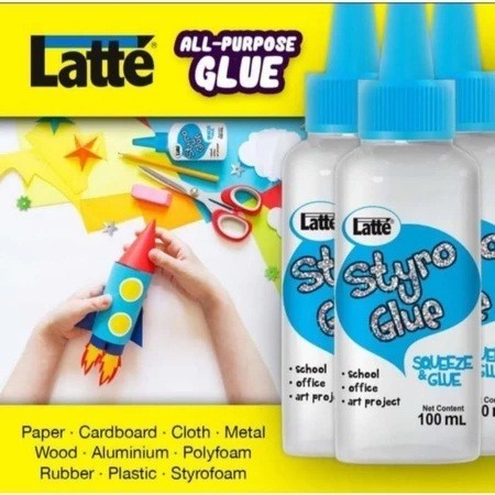 

latte styro glue /lem styrofoam /lem serba guna 100ML / 500ML