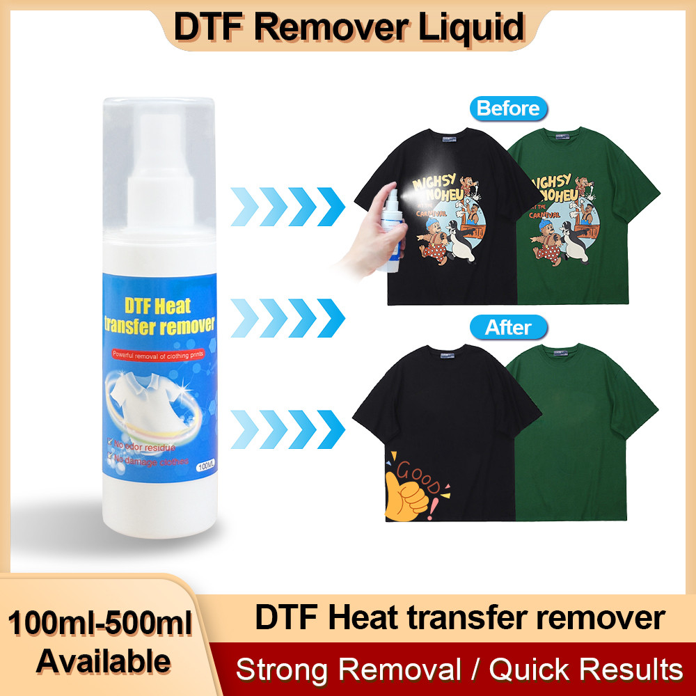 

Dtf Remover Liquid for Garments Textile Vinyl Dtf Remover Ink Textile Vinyl Glue Remover Solution Cleaner Printer Clean Liquid
