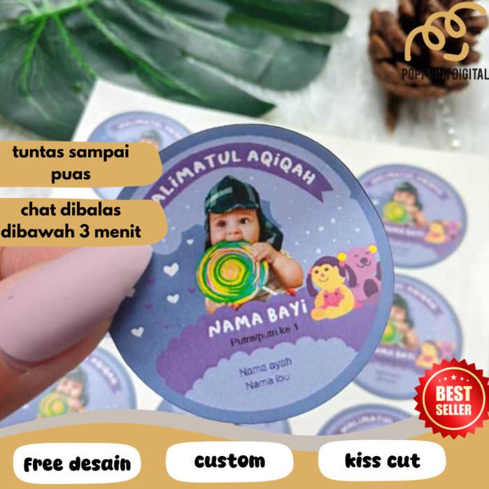 

PpD 5-8 Sticker Label Bulat Aqiqah Bayi Sticker Bulat Aqikah Stiker Akikah Anak Chromo