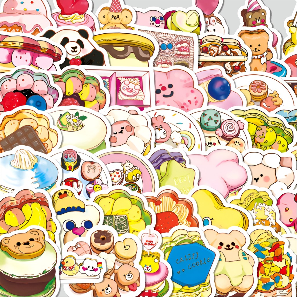 

Stiker Cutting Pack Stiker Piece Cute Macaron Cake [Potongan Kue Macaron Lucu] Isi 100Pcs Series Aesthetic Lucu Keren Untuk Koper Bahan Vynil