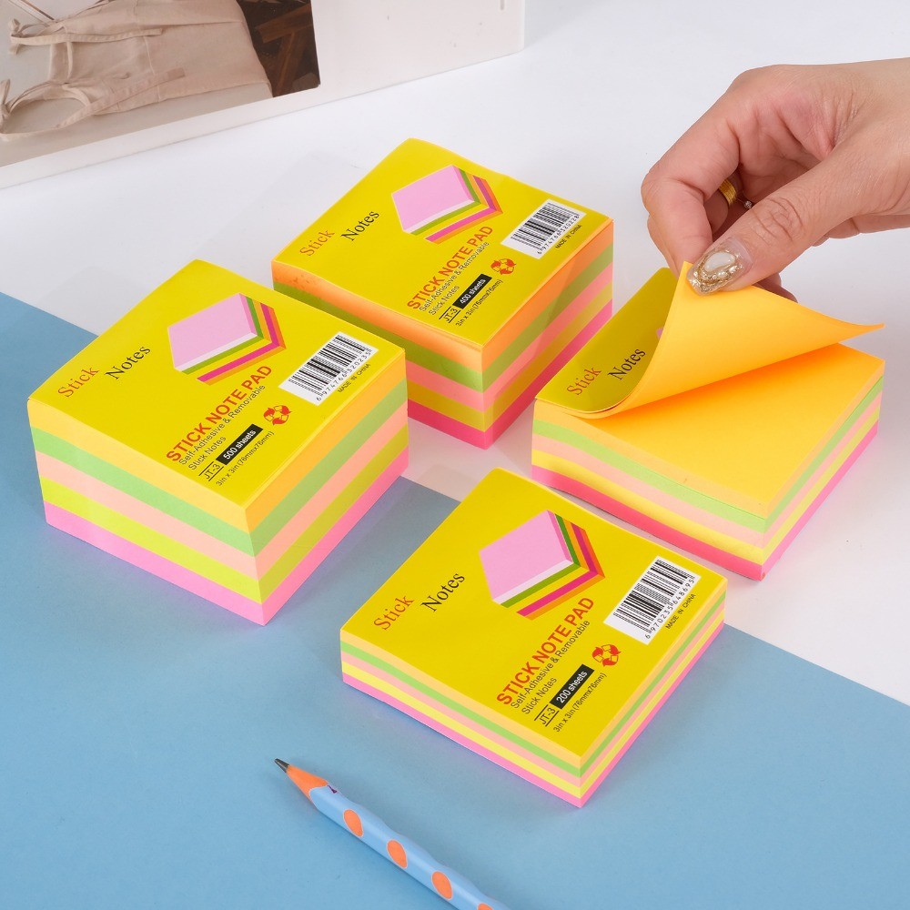 

400/500Sheets Mixed Color Posted It Sticky Notes Pads Memo Notepad Notebook School Stationery Posits Paper Message Sticker