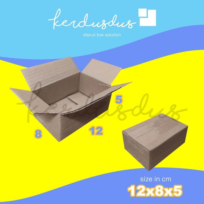 

12x8x5 cm kardus box karton kotak packing packaging POLOS SHEET