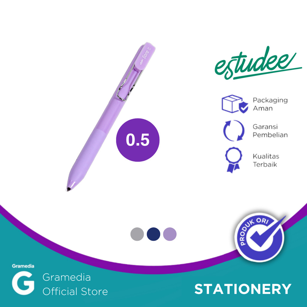 

Gelpen Estudee Sora 0.5 Ink Black - Purple Egp-242