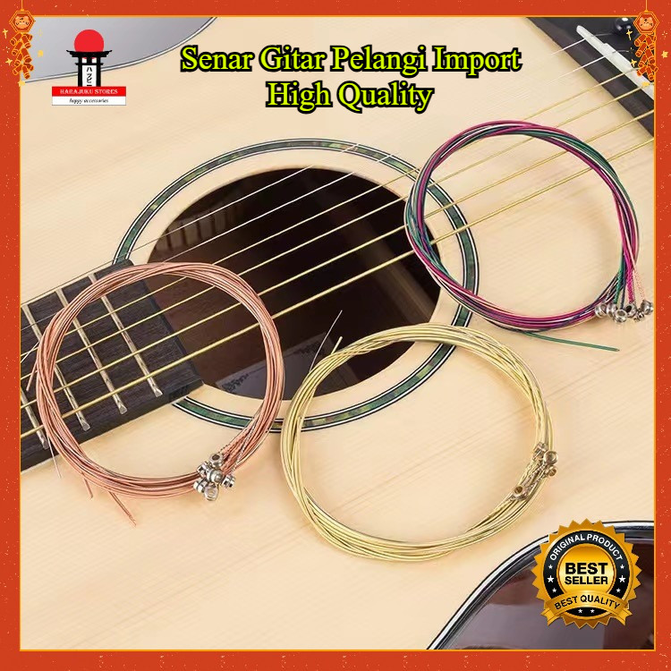 Senar Gitar Warna Pelangi Rainbow 1 set Akustik