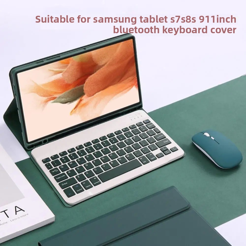 Samsung Tablet 11 Inch S9 Bluetooth Keyboard S7 Protective Case S8Plus Magnetic Pen Slot Leather Cov