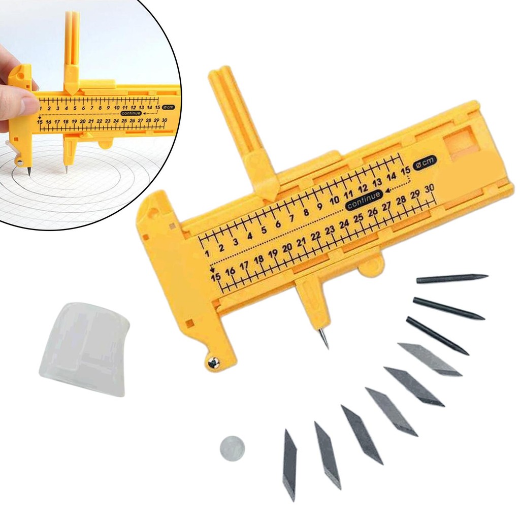 

Rotary Compass Circle Cutter Paper Cardboard Vinyl Leather Art Craft Tool 10-300mm Handmade Diy Cutter Supplies Precise Measurin