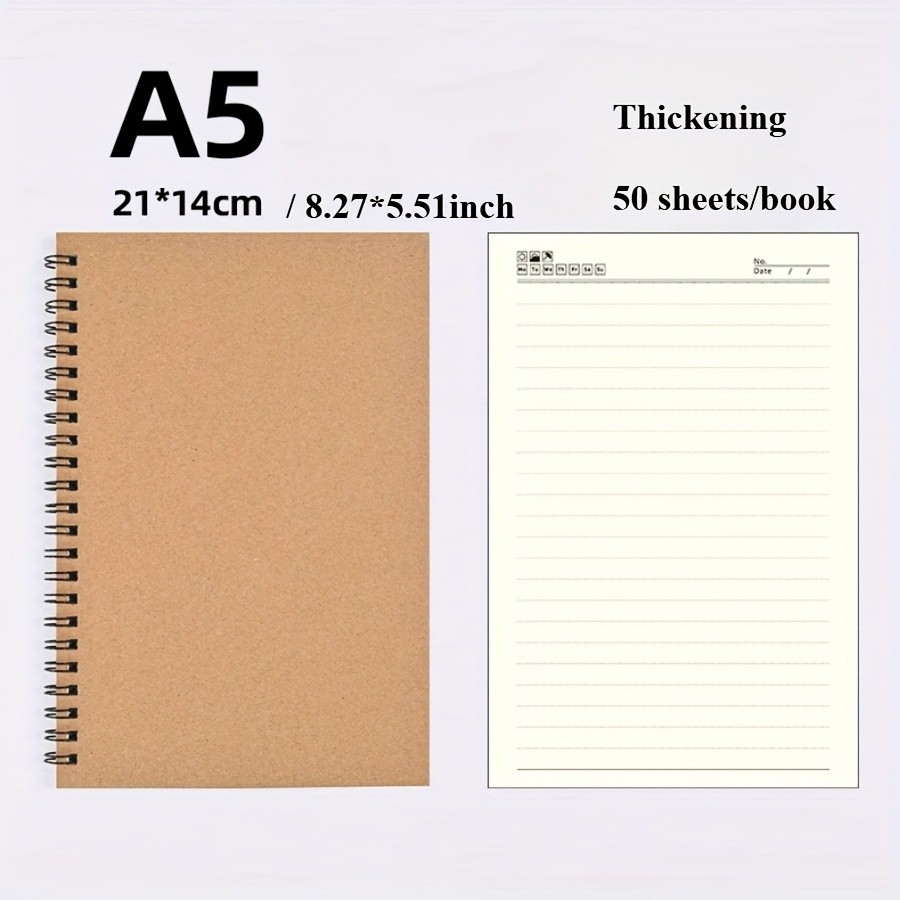 

1pc Hardcover Spiral Notebook, Spiral Journals, College Ruled, 100GSM Thick Paper, Assorted Jewel Tone Colors, 100 Pages