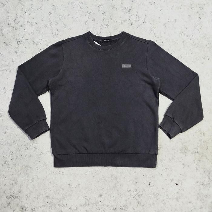 crewneck pria GUESS sweater pria abu abu tua murah bagus