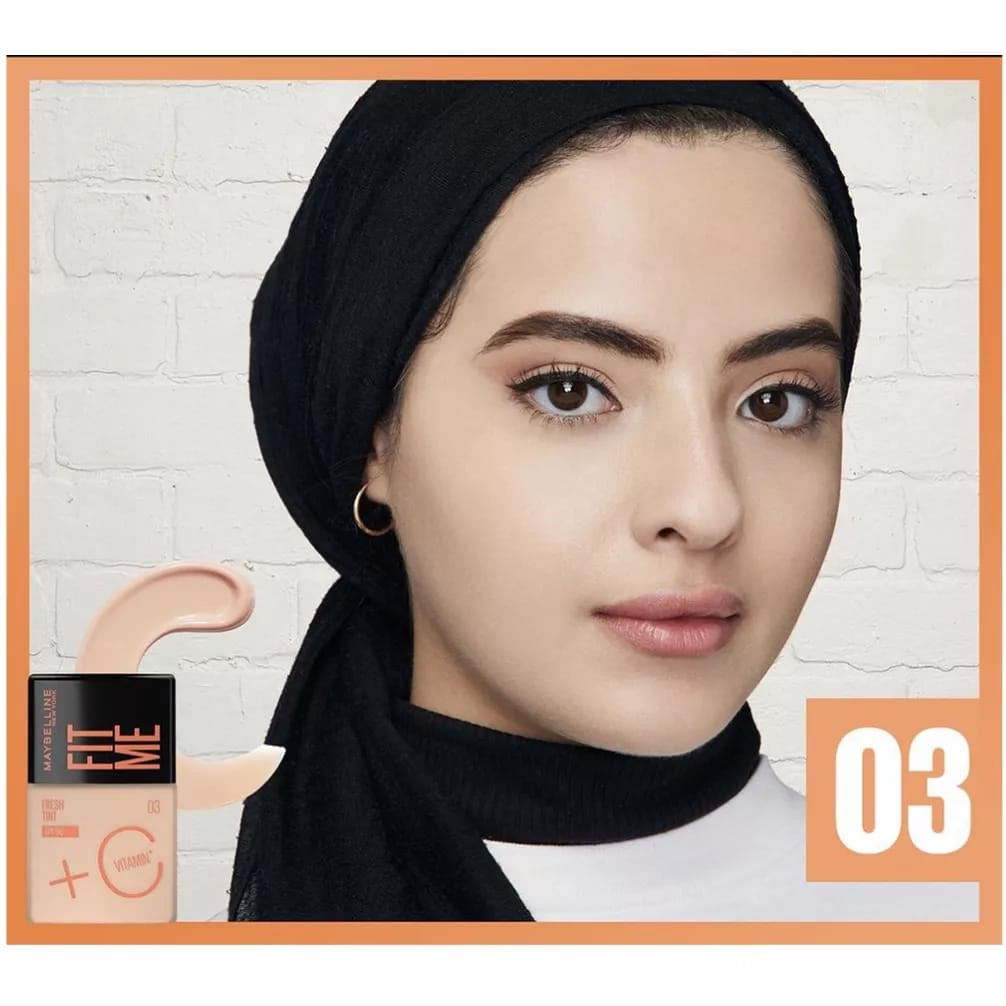 MAYBELLINE Fit Me Fresh Tint Foundation 30ml Vitamin C + SPF50 For Fresh & Bright Look Face Make Up 