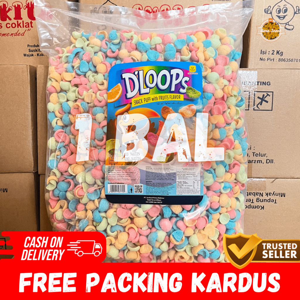 

[ 1BAL ] Dloops Fruits Chips / Sereal Rasa Buah Premium / Camilan Snack Kiloan Murah -K