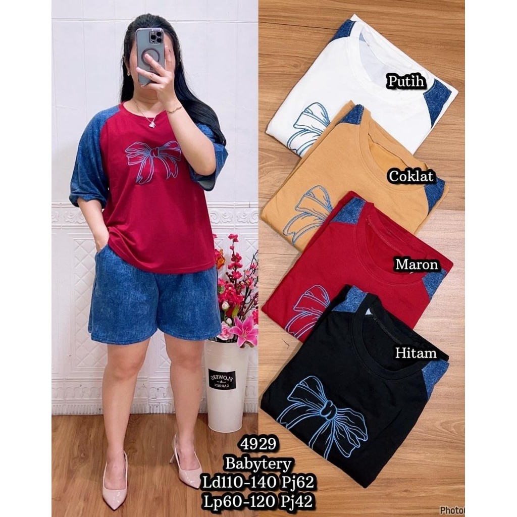 

4929 setelan Babytery Pita Bordir Ld120-140