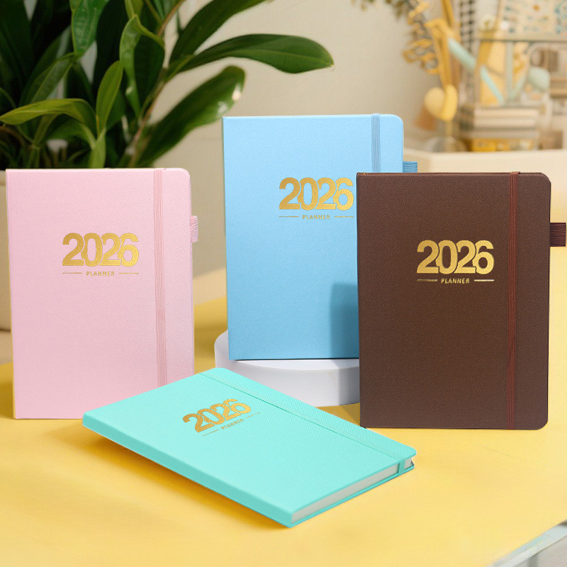 

2026 Schedule Book English A5 Plan Book Creative Strap Notebook High Appearance Notebook