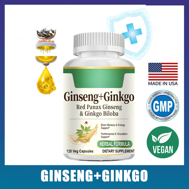 Ginkgo Biloba & Ginseng - Ekstrak Panax Merah Korea Meningkatkan Memori dan Meningkatkan Kognisi