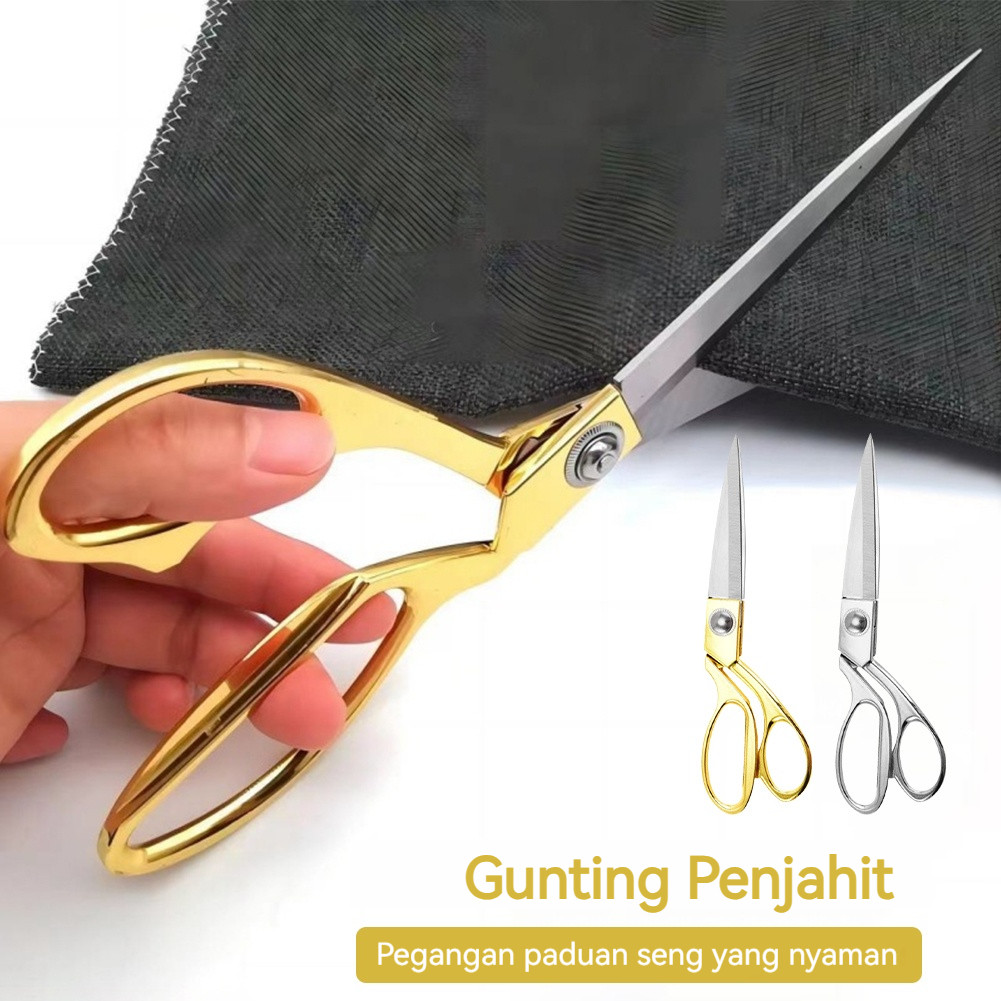 

Gunting Potong Bahan Kain 9Inch Cekris Buang Benang Kain Tailor Scissors Textile Scissors