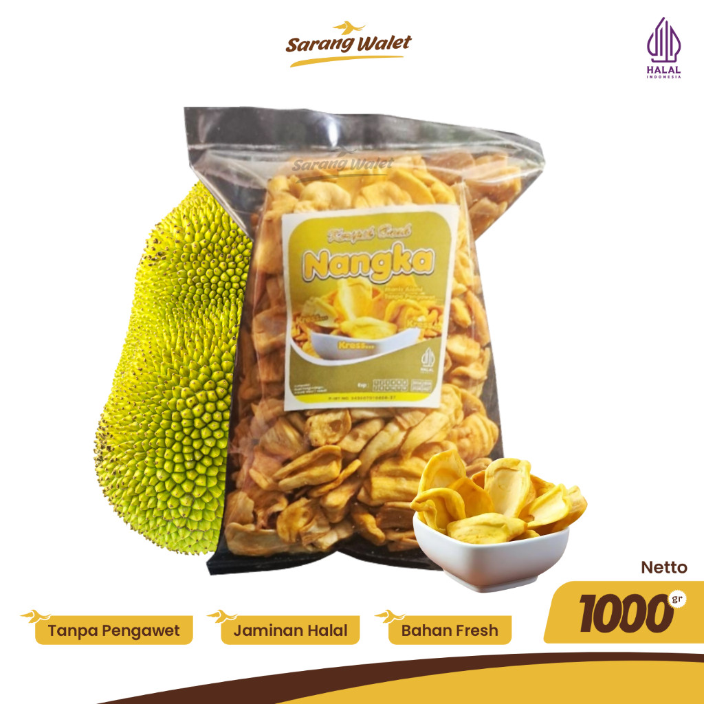 

Keripik Nangka Kualitas Super 1kg Kripik Buah Khas Malang Renyah Tanpa Bahan Pengawet Pewarna Buatan