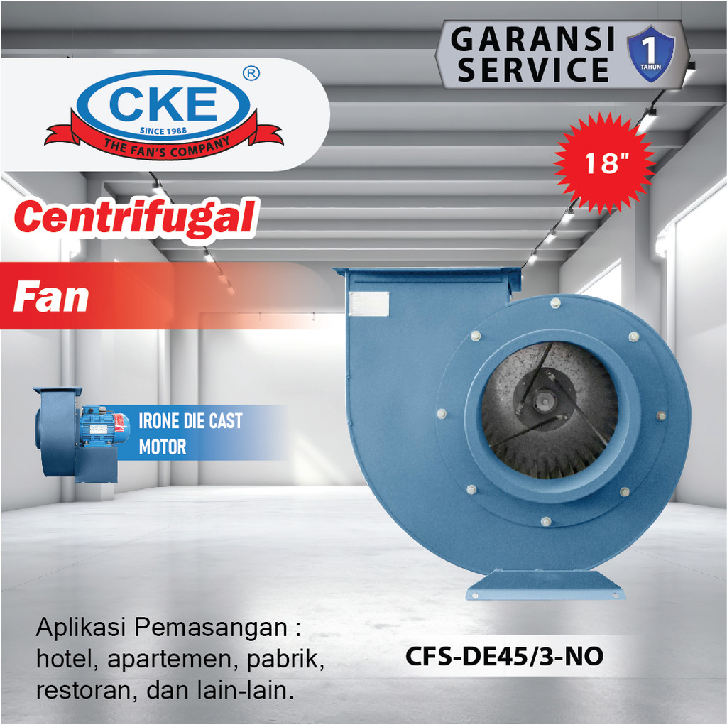 CKE Blower Fan Keong Hisap Udara/Centrifugal 18 Inch Kipas Blower