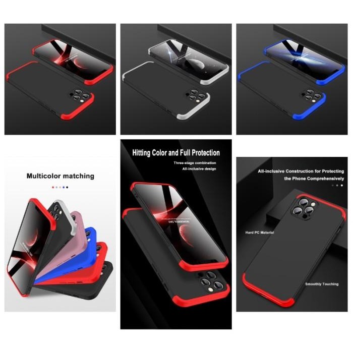 Case Iphone 13 mini GKK protection slim matte case - Hitam - Hitam