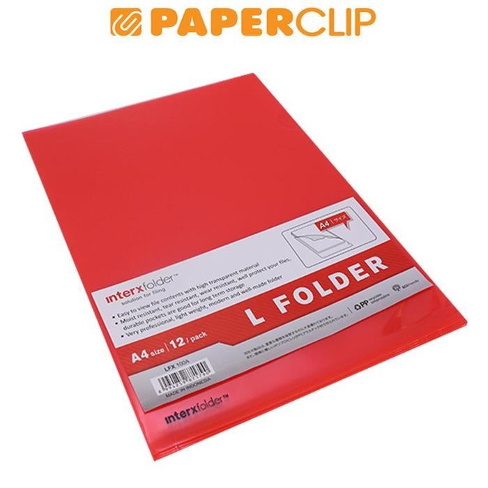 

CLEAR SLEEVES INTERX A4 LFX100A 12S RED