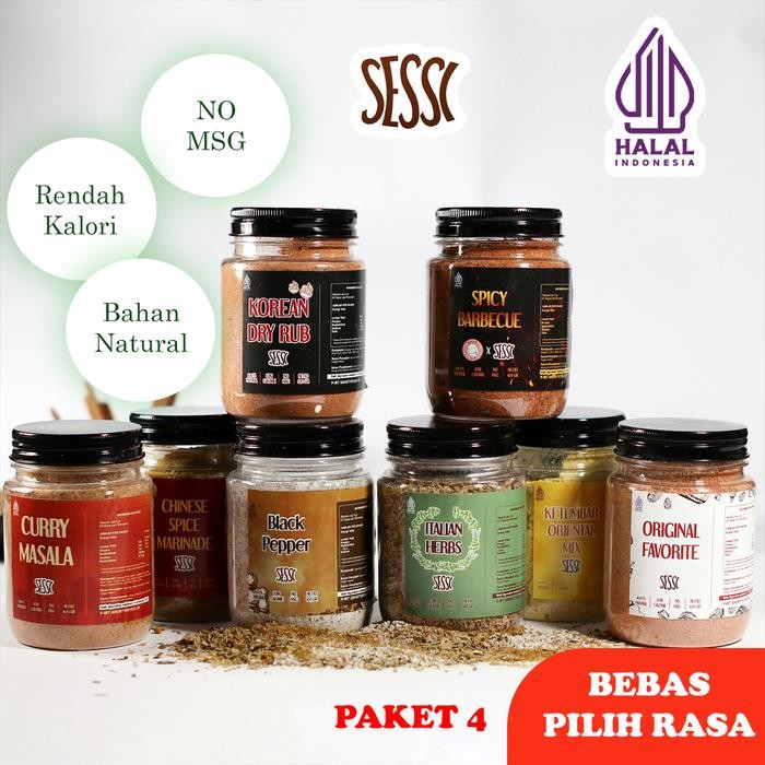 

[Best Seller] Bumbu Marinasi Sessi Paket 4pcs Termurah - Random