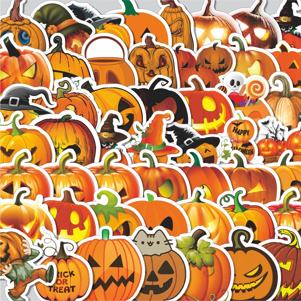

Stiker Cutting Pack Stiker Halloween Series Character Pumpkins Isi 100Pcs Series Aesthetic Lucu Keren Untuk Koper Bahan Vynil