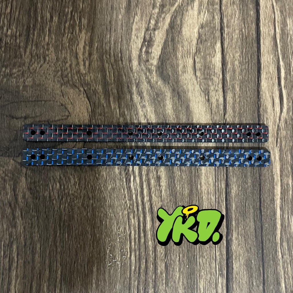 HG Carbon Stick 13/19mm Blue Red Lame 2mm - Rep Tamiya 95007 / 95008