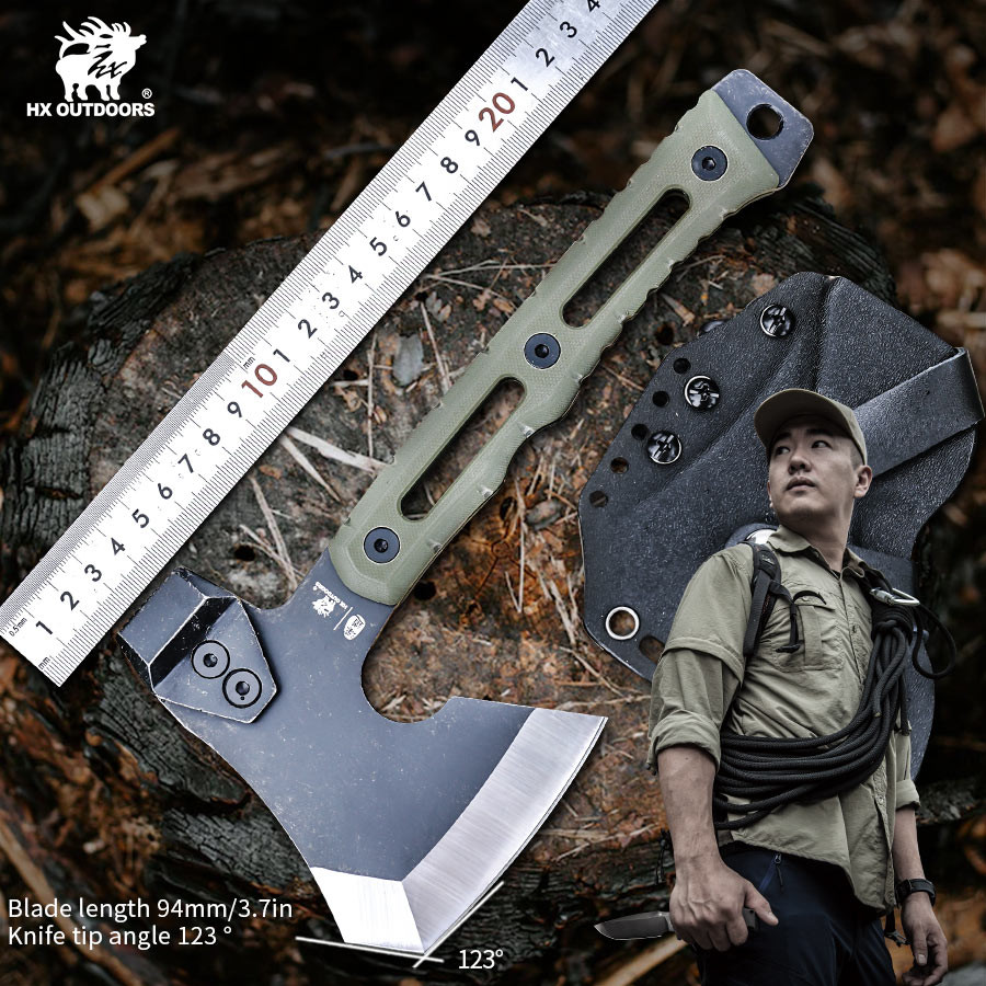 HX OUTDOORS Mercenarys Full Tang Camping Survival Touris Axe Hatchet Tactical Multifunctional Huntin