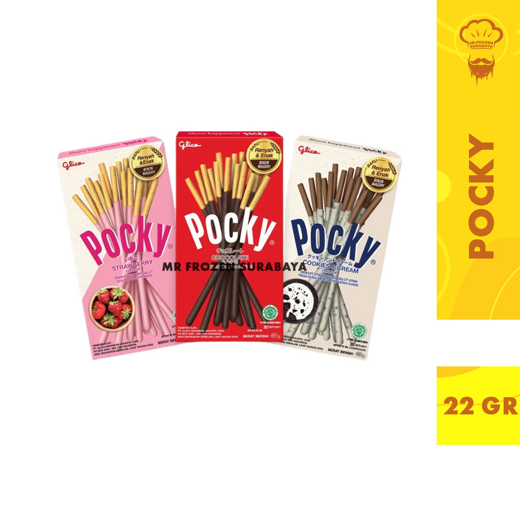 

Mini Pocky dan Pejoy 22gr Glico Biskuit Bersalut Coklat Aneka Rasa