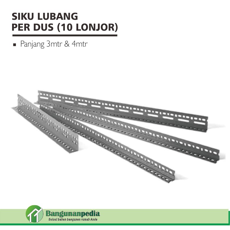 BESI SIKU LUBANG PANJANG 3 DAN 4 METER HARGA PER DUS (10 LONJOR)