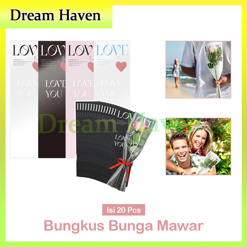 

Plastik Untuk Bunga Bisa 1 Bungkus Isi 20 Pcs /Bungkus Bunga Mawar/Plastik Bunga 1 Tangkai Wrapping