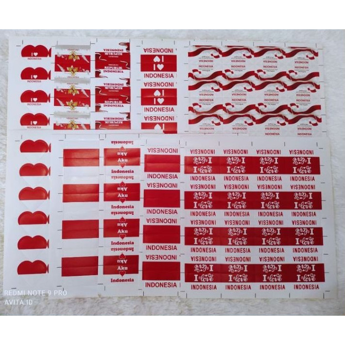 

1 Lembar Stiker Pipi Bendera Indonesia / Stiker pipi merah putih / stiker 17 Agustus / stiker bendera Indonesia