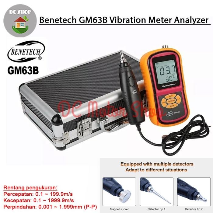 Vibration Meter Benetech GM63B Alat Ukur Cek Getaran Vibrometer Gauge - Vibration Meter Benetech GM6