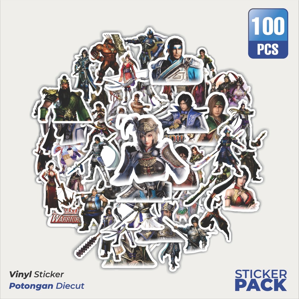 

100 PCS STIKER Gamae Series Dynasty Warriors Character Mix 2 Waterproof Aesthetic- Untuk Laptop, Motor, dan Helm - Paper Stationery Pack