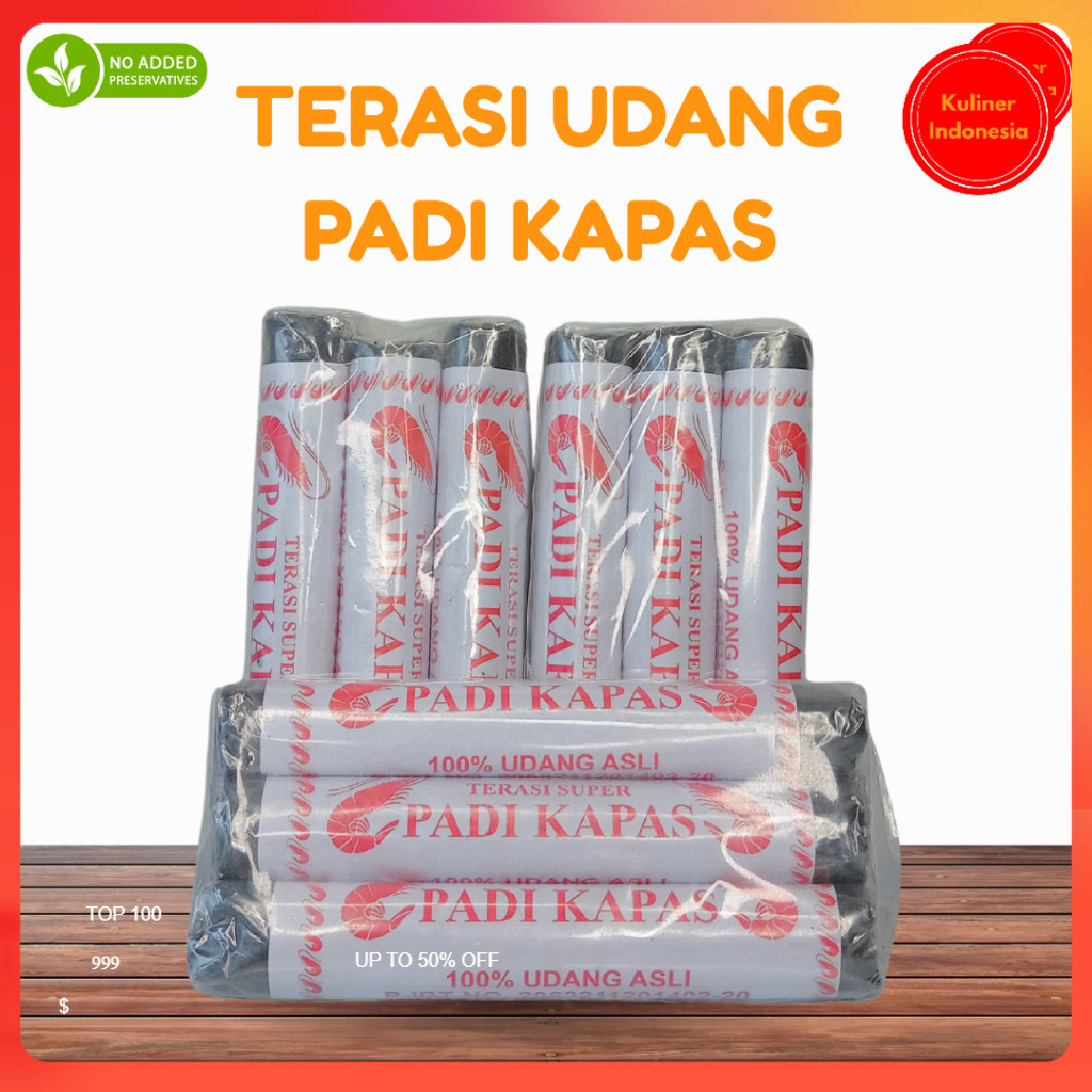 

Terasi udang fermentasi alami terasi khas cirebon padi kapas wangi kuat