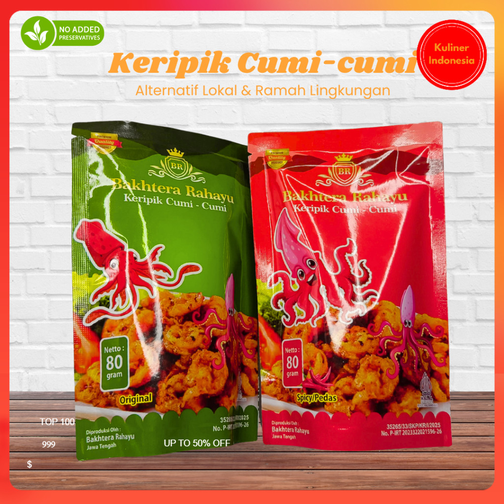

keripik cumi tanpa pengawet snack laut kemasan praktis Keripik Cumi-cumi Bakhtera Rahayu