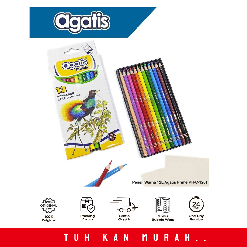 

AGATIS PENSIL WARNA PRIME ISI 12 WARNA