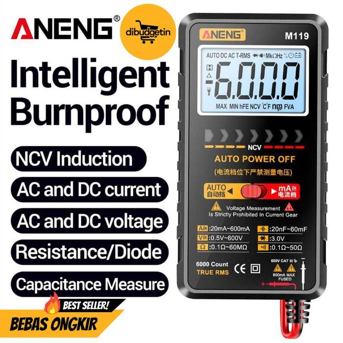 ANENG Digital Multimeter Multitester Voltage Tester with NCV Sensing - M119