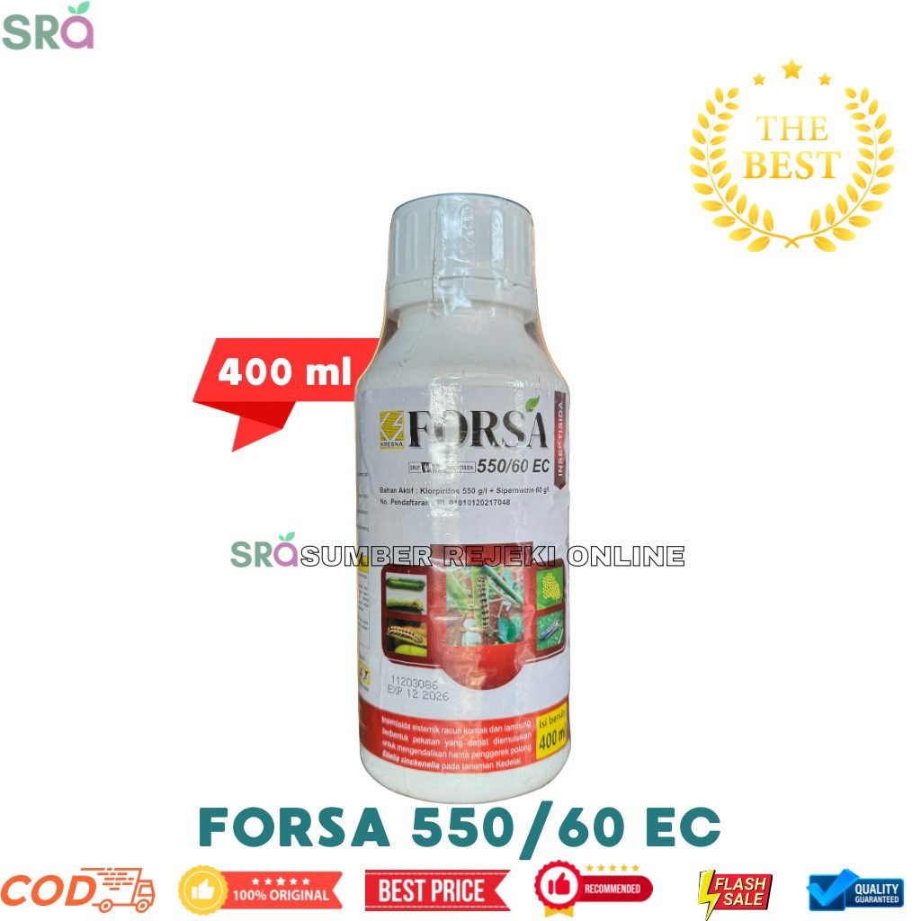 FORSA 550/60EC 400ML || Insektisida Sistemik Mengendalikan Hama Penggerek dan Thrips Tanaman