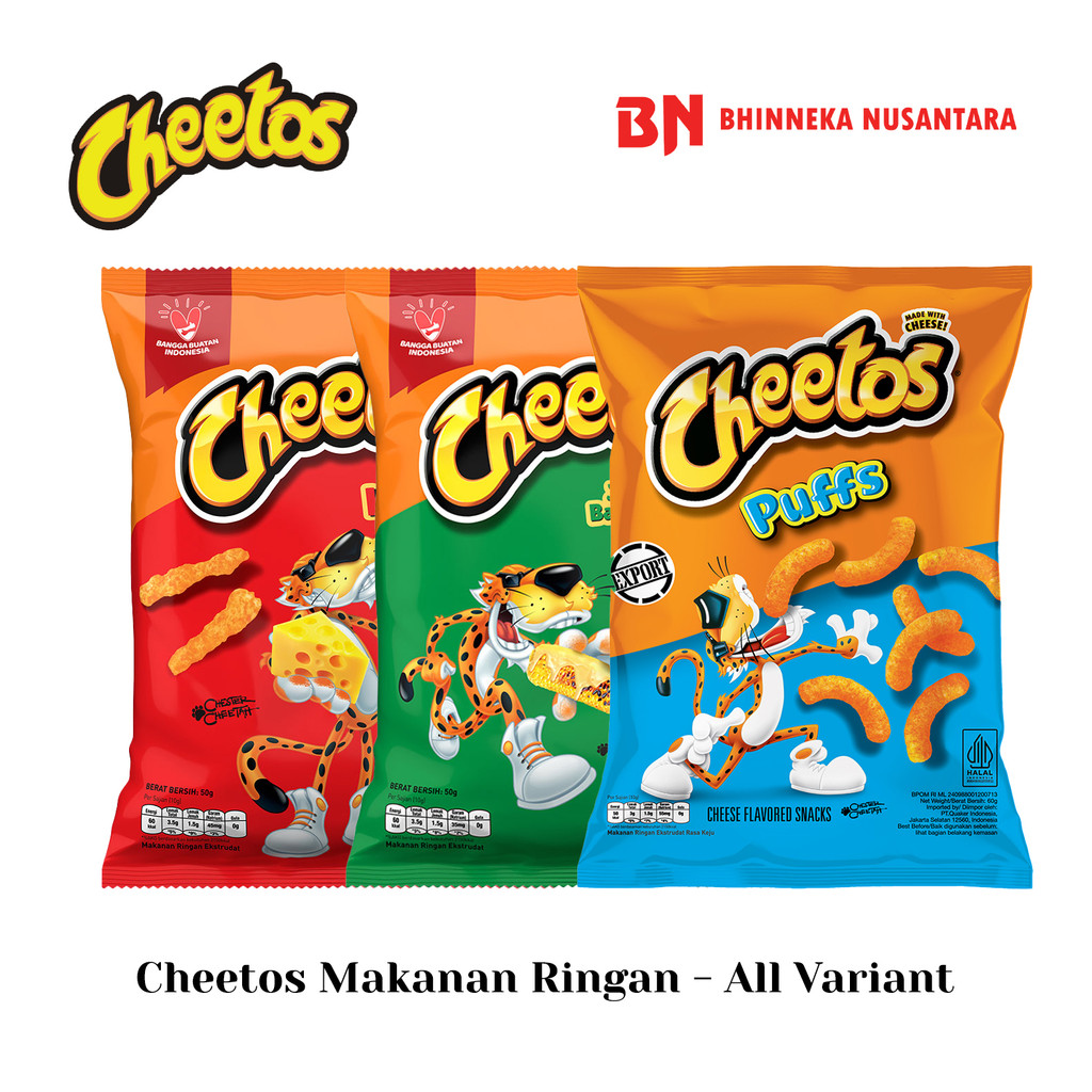 

Cheetos Makanan Ringan - Keju / Jagung Bakar Keju 50 Gram