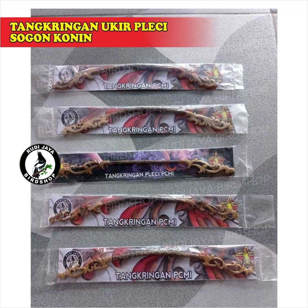 JUAL TANGKRINGAN UKIR HERLI BURUNG PLECI SOGON KONIN 1 PCS LURUS PCMI LENGKUNG PCMI PANJANG 21 CM