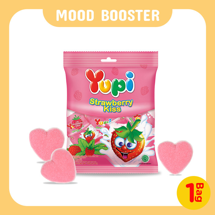 

Yupi Strawberry Kiss Bag 120 gr