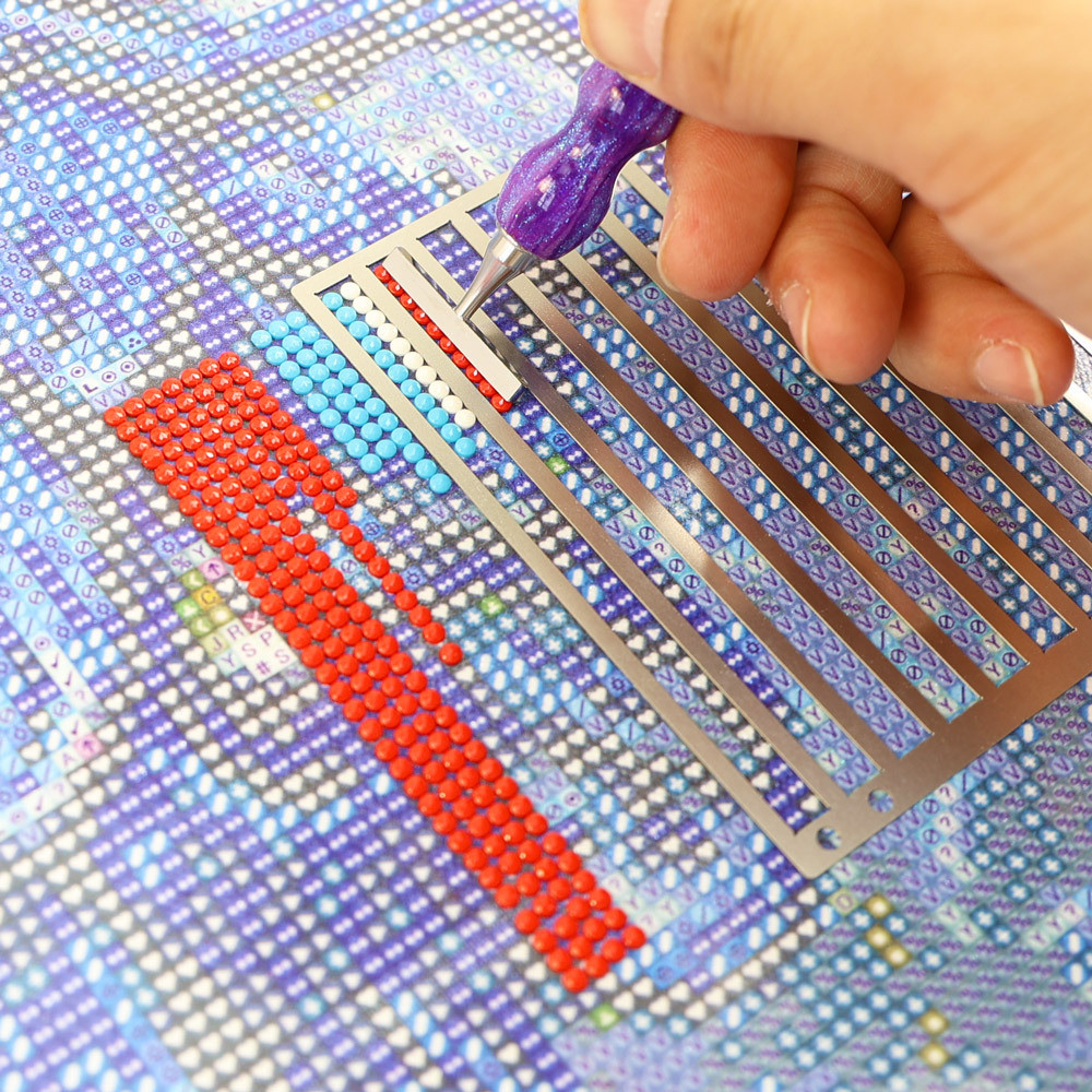 

1pc 1/2/3 Row Round/Square Diamond Painting Auxiliary Tool Ruler Diamond Dot Drill Alignment Tool Ruler For Diamond Art Home DIY