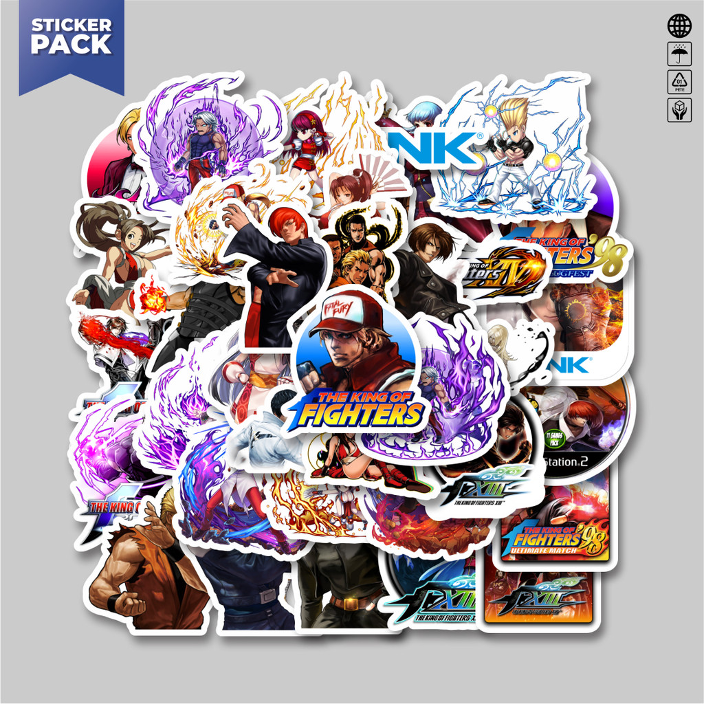 

[100PCS]Stiker Pack Stiker Game Series King Of Fighter Character Mix 1 Aesthetic Vinyl Anti Air Dekorasi Sticker Laptop Buku Journal Koper Helm Casing HP Gitar Helm Skateboard